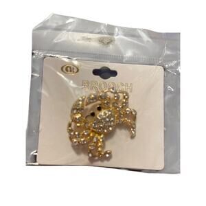 BROOCH GOLD PLATED CRAB